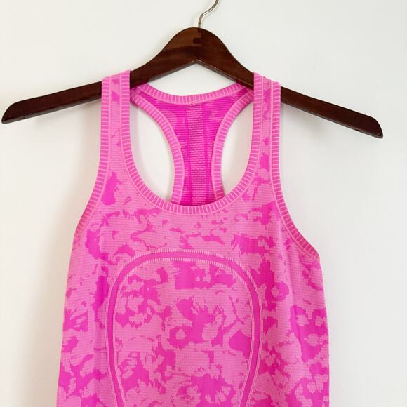 LULULEMON Swiftly Tech Racerback Tank Top Heathered Raspberry Glo Light 4 - Picture 4 of 10